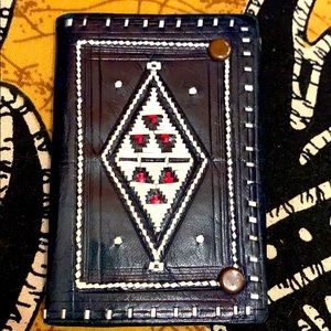 MEN’S MOROCCAN DARK BLUE LEATHER WALLET